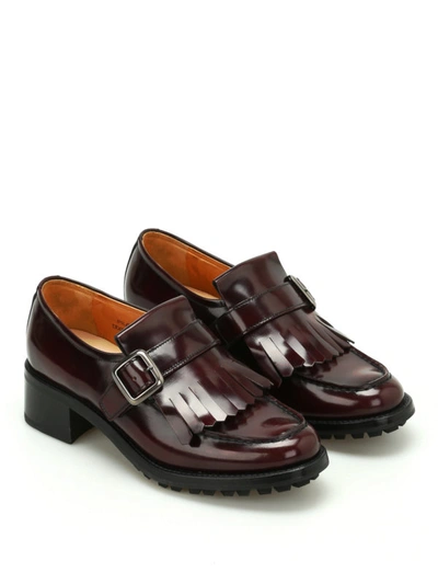 Shop Church's Pilar Heeled Loafers In Dark Red