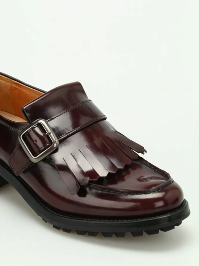 Shop Church's Pilar Heeled Loafers In Dark Red