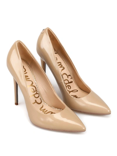 Shop Sam Edelman Danna Nude Patent Pumps In Nude And Neutrals