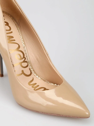 Shop Sam Edelman Danna Nude Patent Pumps In Nude And Neutrals