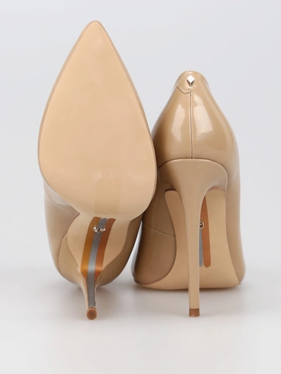 Shop Sam Edelman Danna Nude Patent Pumps In Nude And Neutrals