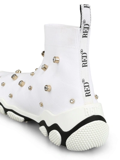 Shop Red Valentino Glam Run High Top Slip-on Sneakers In White