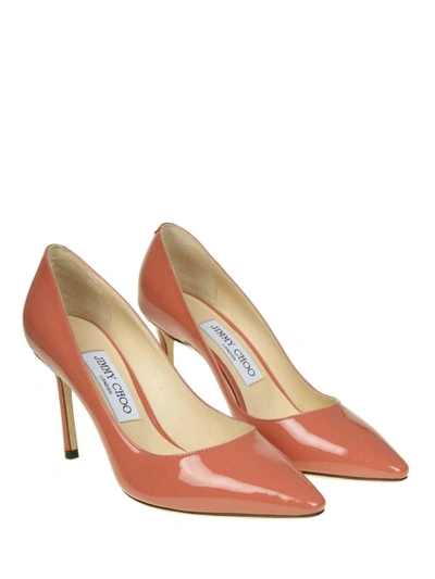 Shop Jimmy Choo Romy Pink Patent Leather High Pumps