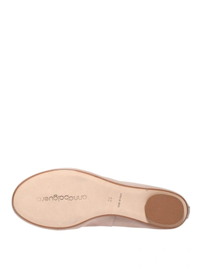 Shop Anna Baiguera Annette Flex Nude Leather Flats In Nude And Neutrals