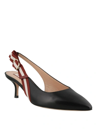 Shop Bally Alice Black Leather Slingbacks