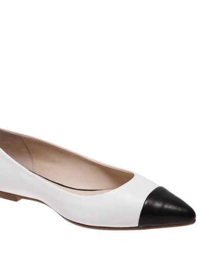 Shop Anna Baiguera Malikaflex Bicolour Lambskin Pointy Flats In White