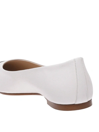 Shop Anna Baiguera Malikaflex Bicolour Lambskin Pointy Flats In White