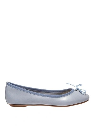 Shop Anna Baiguera Annette Flex Light Blue Leather Flats