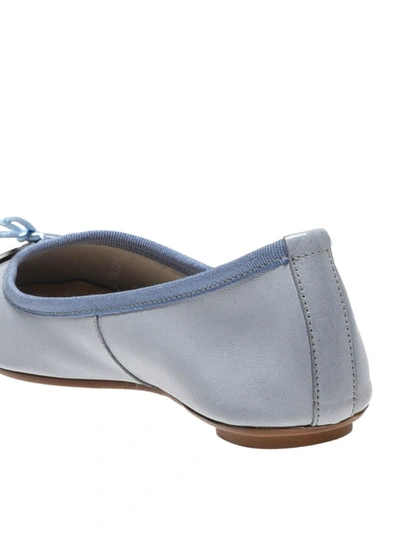 Shop Anna Baiguera Annette Flex Light Blue Leather Flats