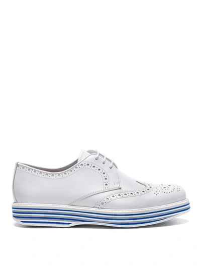 Shop Church's Striped Sole Derby Brogue In White