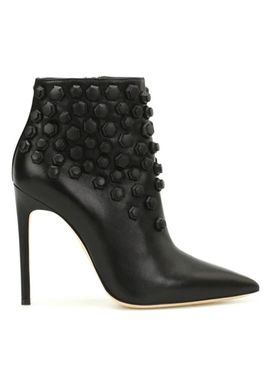 Shop Dsquared2 Basic Studded Nappa Ankle Boots In Black