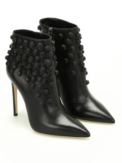 Shop Dsquared2 Basic Studded Nappa Ankle Boots In Black