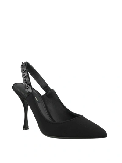 Shop Dolce & Gabbana Black Silk Blend Lori Court Shoes