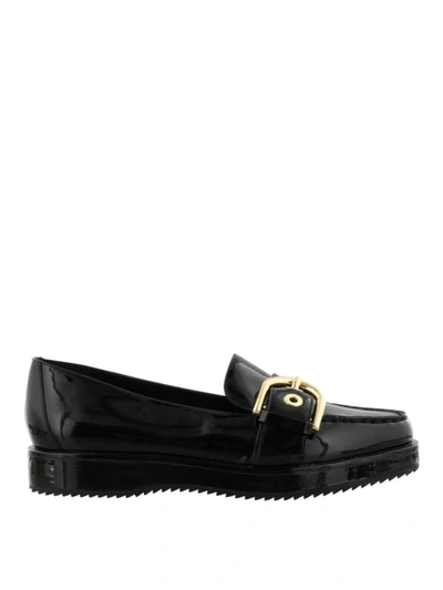Shop Michael Kors Cooper Platform Patent Loafers In Black