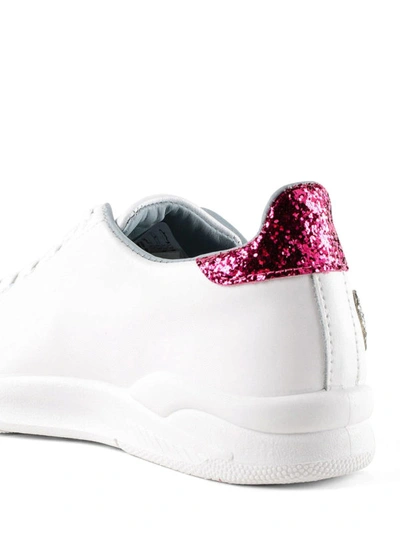 Shop Chiara Ferragni Heart Roger White Sneakers