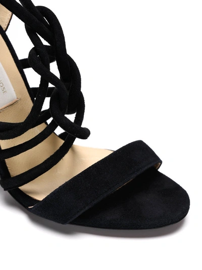 Shop L'autre Chose High Suede Sandals In Black