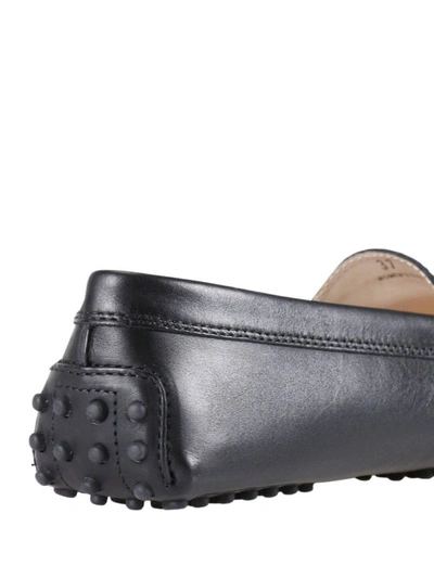 Shop Tod's Gommino Black Leather Loafers