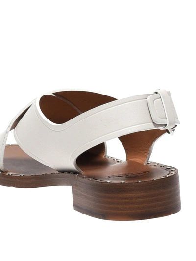 Shop Church's Rhonda Criss-cross Leather Sandals In White