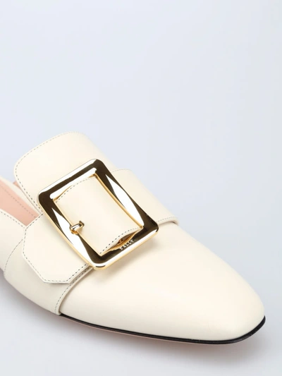 Shop Bally Janesse Calf Leather Mules In White