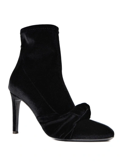 Shop Giuseppe Zanotti Ophelia Velvet Sock Ankle Boots In Black