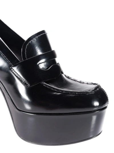 Shop Prada Loafer-inspired Court Shoes In Black