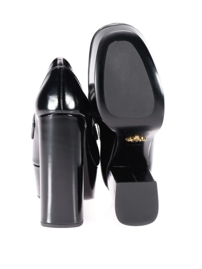 Shop Prada Loafer-inspired Court Shoes In Black