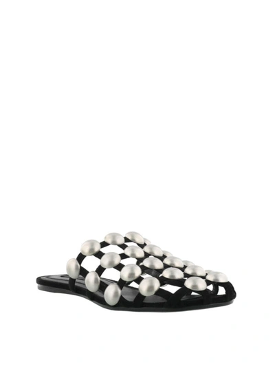 Shop Alexander Wang Amelia Studded Cage Slippers In Black