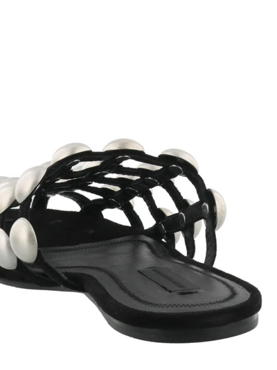Shop Alexander Wang Amelia Studded Cage Slippers In Black
