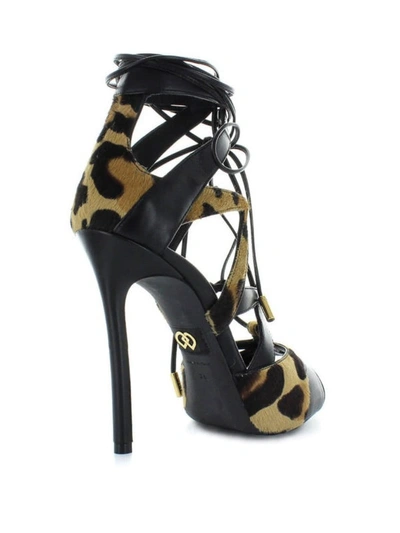 Shop Dsquared2 Safari Tie Me Up Heeled Sandals In Animal Print