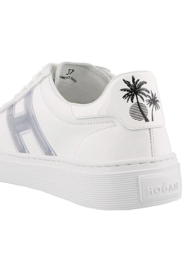 Shop Hogan H365 Leather And Suede Low Top Sneakers In White