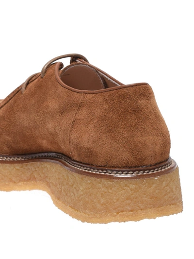 Shop Tod's Suede Low Top Lace-up Shoes In Brown