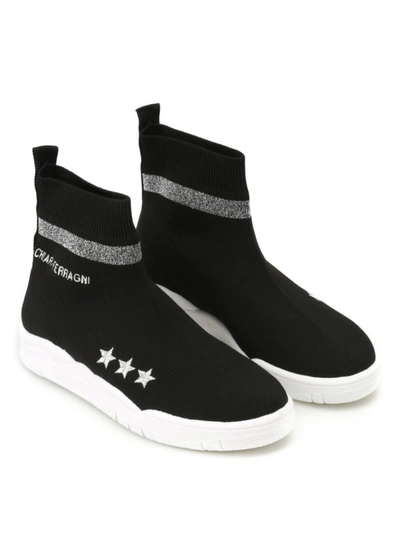 Shop Chiara Ferragni Active Slip-on Sock Sneakers In Black