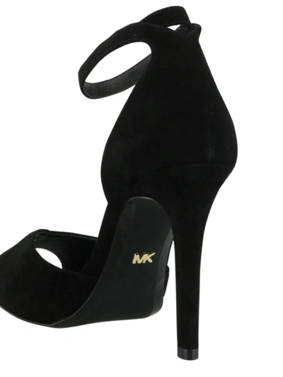 Shop Michael Kors Cambria Black Suede Peep Toe Sandals