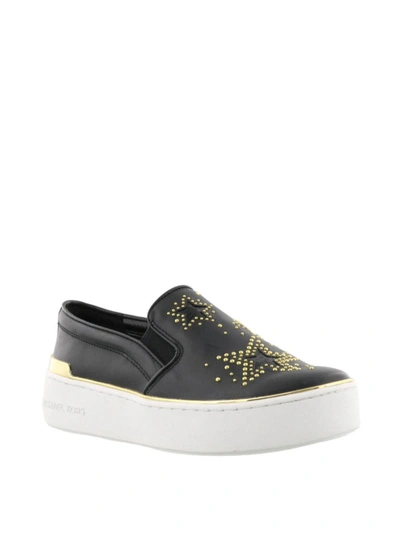 Shop Michael Kors Tyson Slip-ons With Stars In Black