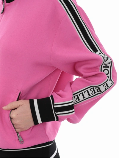 Shop Dolce & Gabbana Fuchsia Stretch Viscose Sweatshirt