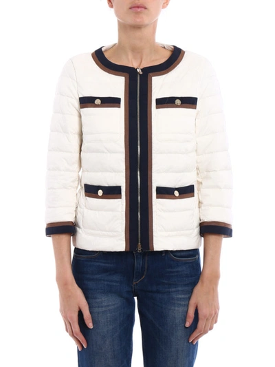 Shop Herno Waterproof Quilted Padded Jacket In White