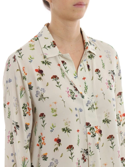 Shop Fay Floral Print Tech Fabric Blouse In White