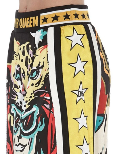 Shop Dolce & Gabbana Dg Super Queen Printed Skirt In Multicolour