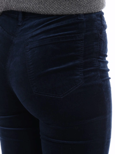 Shop J Brand Maria Flare Blue Velvet Jeans