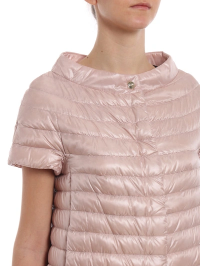 Shop Herno Margherita Nylon Puffer Jacket In Pink