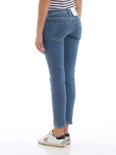 Shop Dondup Bakony Slim Fit Cropped Jeans In Light Wash