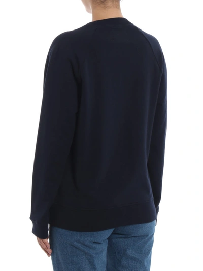 Shop Alberta Ferretti Alitalia Logo Embroidery Sweatshirt In Blue