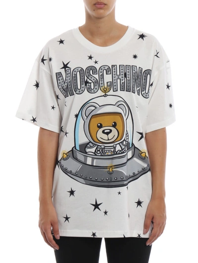 Shop Moschino Space Teddy Bear  T-shirt In White