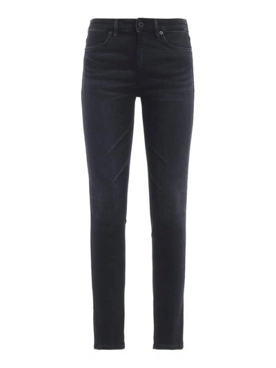 Shop Dondup Iris Super Skinny High Waist Jeans In Black