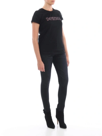 Shop Dondup Iris Super Skinny High Waist Jeans In Black