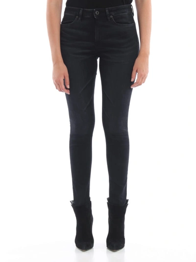 Shop Dondup Iris Super Skinny High Waist Jeans In Black