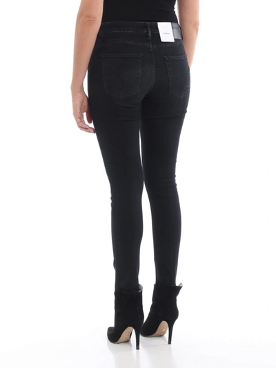 Shop Dondup Iris Super Skinny High Waist Jeans In Black