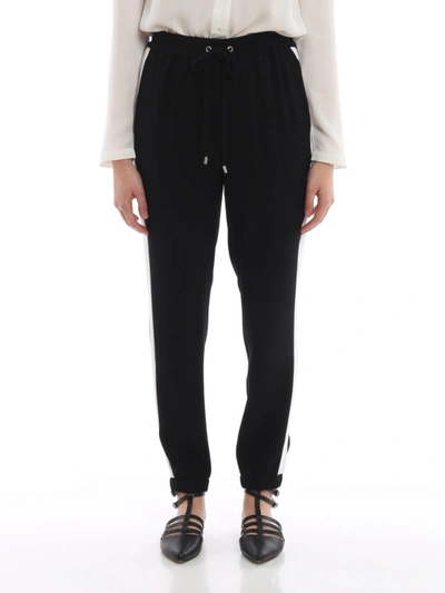 Shop Michael Kors Side Band Tech Fabric Tracksuit Bottoms In Black