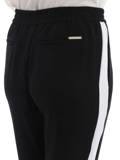 Shop Michael Kors Side Band Tech Fabric Tracksuit Bottoms In Black