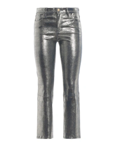 Shop J Brand Selena Gold Snake Crop Boot Trousers